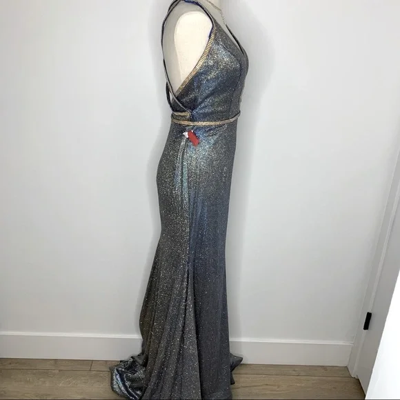 Mac Duggal mermaid gown ball gown prom homecoming formal maxi 4 iridescent - Picture 5 of 14